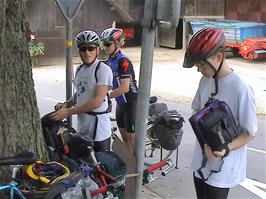 Parking the bikes at Büren